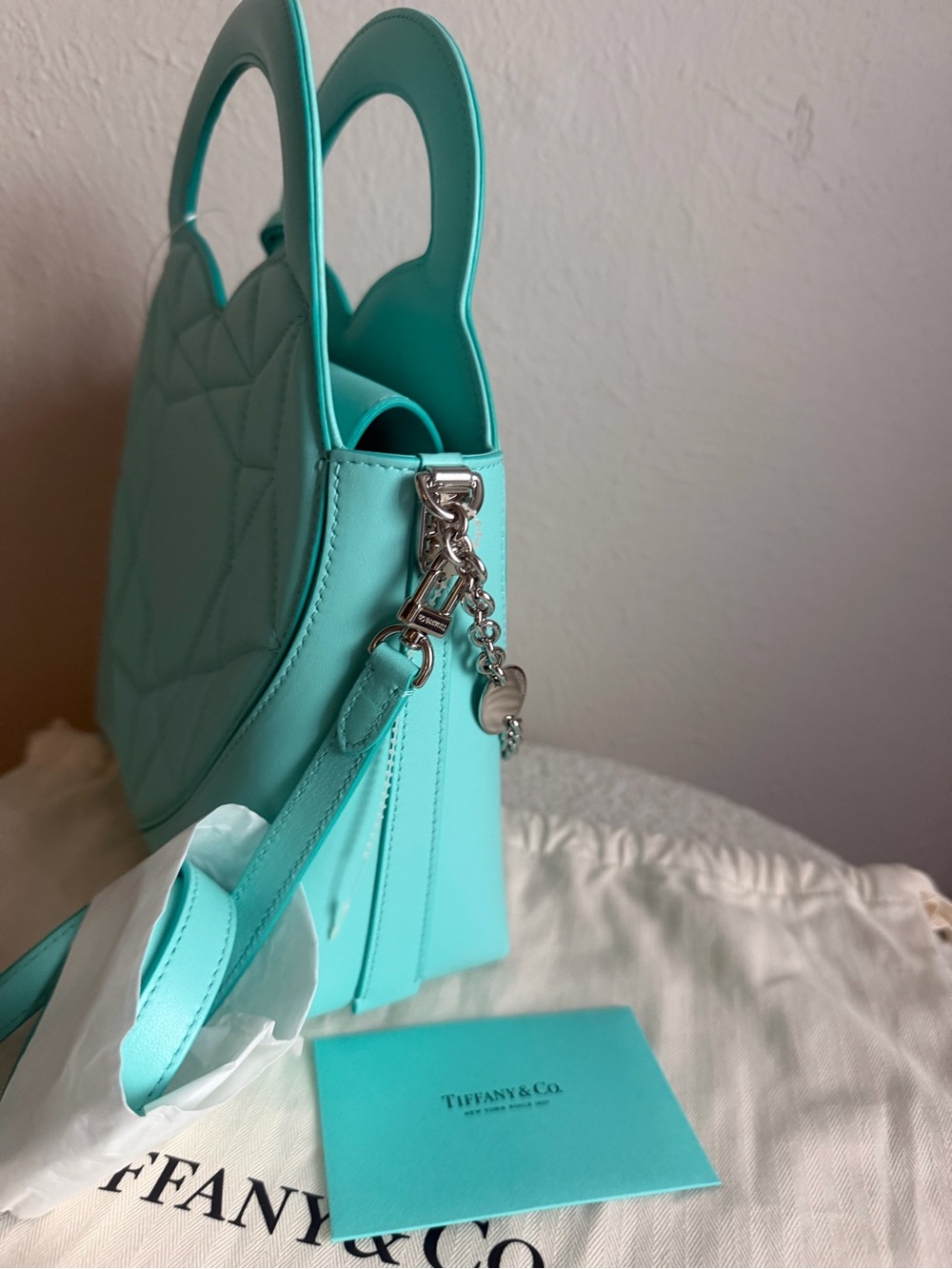 Tiffany & Co. Tiffany Blue Quilted Heart Mini Top-Handle Bag - Picture 10 of 12